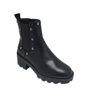 NEW Women’s Time and Tru Chelsea Embellished Chunky Boots Black Size 9